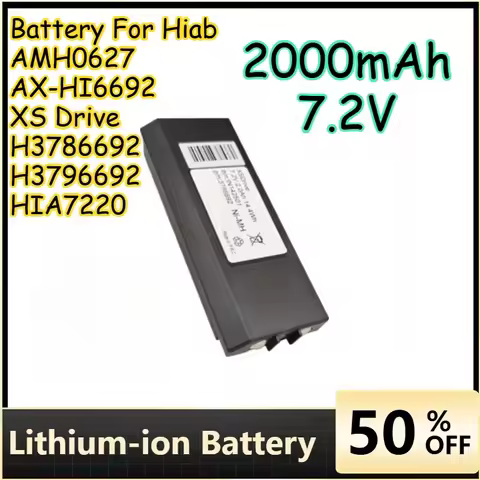 For Hiab AMH0627 AX-HI6692 XS Drive H3786692 H3796692 HIA7220 Battery 2000mAh 7.2V Rechargeable Lith