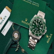 原廠膠膜 ROLEX Submariner Date｜綠水鬼｜綠面 x 綠色陶瓷圈｜116610LV｜2018年保卡