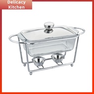 Delicacy Kitchen Buffet Food Warmer Chafing Dish Buffet Set Transparent Multifunction with Lid Food 