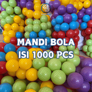 Paket Mandi Bola Anak - Mainan Mandi Bola Anak Plastik Warna Warni Kecil Isi 1000 Pcs Tebal Murah