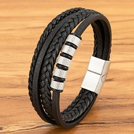 New Minimalist Rope Multi-Layer Homme Accessories Buckle Braided Wrap Leather for Men