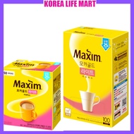 Maxim Mocha Gold Light Coffee Mix 11.8g x (50 Sticks, 100 Sticks) l 25% less sugar