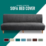 Thick Waterproof Armless Elastic Bed Cover 2 3 4 Seater Stretch Foldable Sarung Sofa Katil Rehat Sofabed Protector