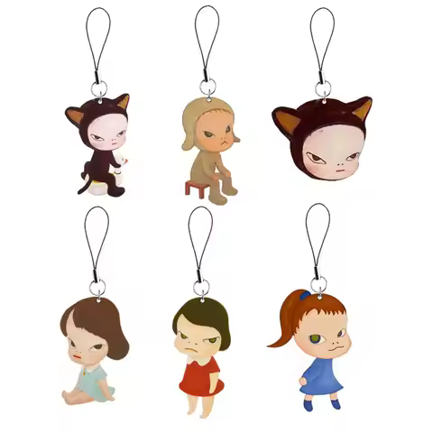 Nara Yoshitomo Phone Charm Keychain Acrylic Nara Yoshitomo Small Mobile Phone Chain Key Rin Accessor
