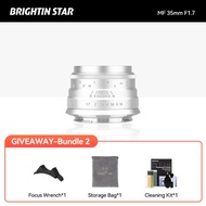 Brightin Star - 35mm F1.7 Wide Angle Large Aperture APS-C Manual Focus Mirrorless Camera Lens he sha
