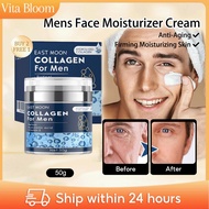 East Moon Men's Face Cream Collagen Cream 50g With Hyaluronic Acid & Vitamin E Anti-Aging Firming