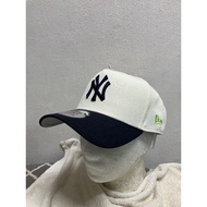 NE 9 Forty A Golf NYY 2 Tone Chrome Dark Navy Jepun Baseball Cap Snapback Adjustable