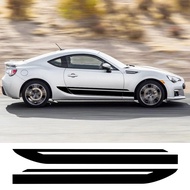 2Pcs Car Side Door Body Stickers For Subaru BRZ STI Toyota 86 GT86 GR86 Racing Stripe Style Vinyl Fi
