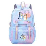 Bluey Bluey Bluey Rainbow School Bag Elementary School Junior High School Casual Backpack Large Capa