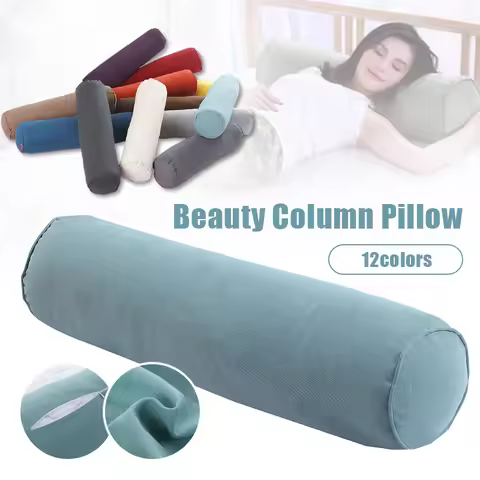 Round Bolster Pillowcase Long Body Support Orthopaedic Nursing Pregnancy Pedicure Beauty Neck Pillow