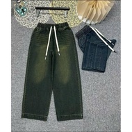 Women's Straight Leg Jeans with High Waist Elastic Waist, Dynamic and Personality, Thick and Soft De