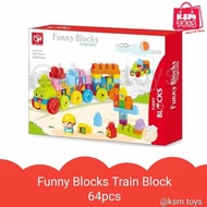 Funny Block Train Number Blocks Educational Toys