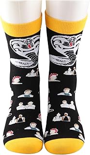 1 Pair Snake TV Show Cotton Stocking Karate Sport Lover Inspired Socks Housewarming Graduation Gift