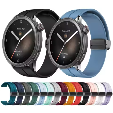 Magnetic Folding Buckle Band for Amazfit Balance Silicone Strap for Huami Amazfit Balance Watchband 
