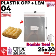 Plastik OPP Roti Sobek 29x30 DOUBLE PRESS isi 100 Kantong Seal Bening Bungkus Japanese Milk Bread
