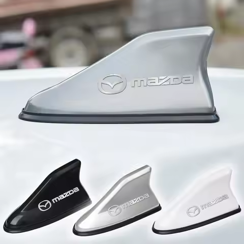 Car Logo Roof Top Shark Shape Fin Antenna Radio Signal Aerial for Mazda CX4 CX5 RX7 Atenza Axela CX3