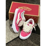 Dark Pink Vans Knu shoes Premium Vans Knu Skool Retro ‘Pink True White’ shoes