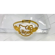 bangle lukis nama emas indonesi untuk budak