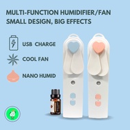 Kipas Angin Mini 2 in 1 Humidifier Pocket Fan AC Portable USB