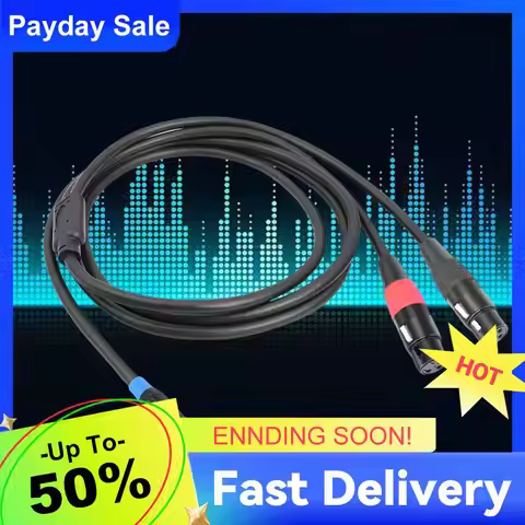 3.5mm 1/8inch Jack To 2 XLR 3Pin Cable Adapter 3.5mm To Dual XLR Stereo Cable 1/8 Inch Mini Jack To 