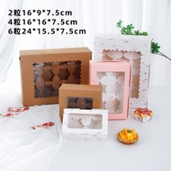 ✨//// Cupcake Packaging Box Open Window Muffin Box Pastry Box Cupcake Box Egg Tart Packaging Box/// 