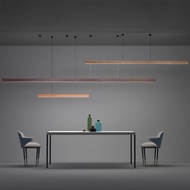 工程定製3米加長 家裝定製 實木LED長條吊燈工業風辦公室吧臺輕奢