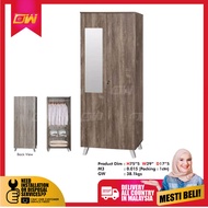 L2 X H6 Feet Swing Door Wardrobe / Wardrobe with Large hanging space / Almari Baju  / Almari Baju Ka
