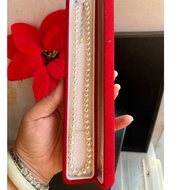 Comes with a velvet box, super shiny real freshwater pearl necklace with beads 6.2 to 6.6 mm long, 4