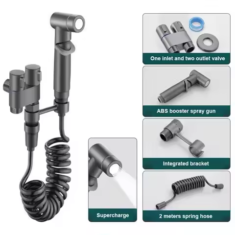 Handheld Toilet Bidet Sprayer Shower Toilet Faucets Double Outlet Bidet Toilet Accessories Bidet Fau