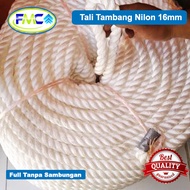 Tali Tambang Besar 14mm 16mm Tali Nilon Permeter Super Kuat Nylon Rope Tali Kapal Tampar Putih Pengi