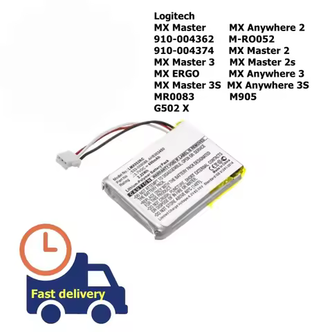 3.7V 600mAh Replacement Battery L/N:1412 For Logitech MX Master MX Anywhere 2 3S MX Master 2 3 MR008
