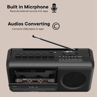 Portable Cassette Tape Player Recorder AM/FM Radio Stereo and MP3 Player Recorder for Voice Recordin
