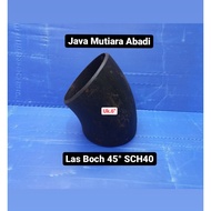 Elbow Welding knee/ 6 Pieces (6 inch) Sch 40 (45 degrees) Cs; Iron