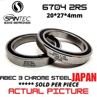SPINTEC 6704 2RS JAPAN Chrome Steel Rubber Sealed Bearings for Bike Hubs Bearing 6704 RS