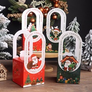 1pcs Christmas Handle Gift Box Christmas Eve Apple santa claus elk snowman Christmas tree Wrapped Gift Box Christmas Gift Box Candy apple Cookies Nougat Packaging Box