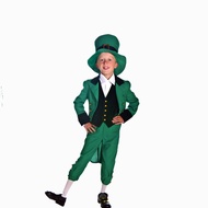Halloween and St. Patricks Day Gnome Costume for Adult Men Green Tailcoat