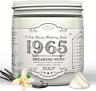Birth Year Candle - 1965 Birthday Gifts for Women - Soy Candle 60th Birthday Gifts for Her, 60th Pre