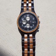 GWOODS jam tangan analog kayu premium Preloved, harga baru nya 5.5jt, bukan Seiko