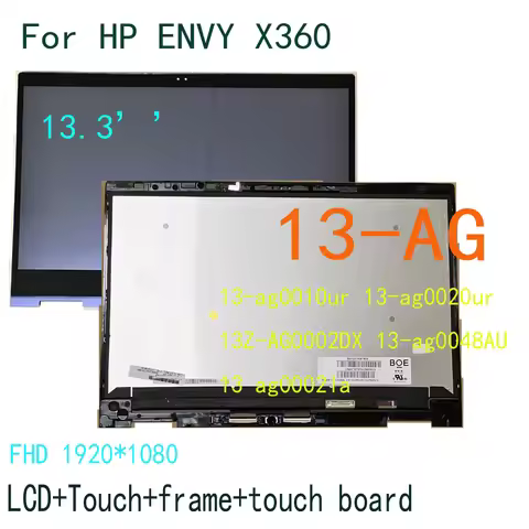 Test well 13.3" LCD For HP ENVY X360 13-AG 13-ag0010ur 13-ag0020ur 13-AG Series Lcd Display Touch Sc