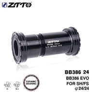 ZTTO Bottom Bracket BB386 24 CERAMIC EVO Threaded Lock Press Fit for 386 Frame to 24mm Crankset