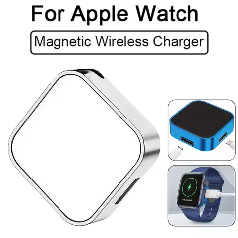 Metal Magnetic For iWatch Charger Portable Smartwatch Charger For Apple Watch 9 8 7 6 Type C L Doubl