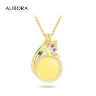 AURORA ITALIA Butterfly Pendant / Coin Casing  24K Gold Plated (Gold Coin Casing Only)