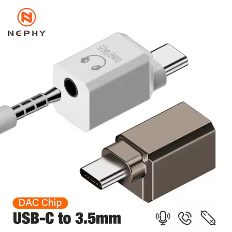 USB-C to DAC 3.5mm HiFi Audio AUX & MIC Sound Card 384kHz 32bit Adapter KT02H20 Compatible OMTP CTIA