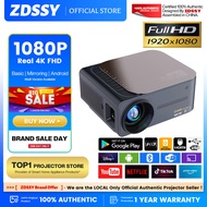 ZDSSY M8 Projector with 5G WiFi and Bluetooth Android 9.0, 400 ANSI Full HD 1080P Outdoor Projector 4K/8K Support, Voice Remote Control , Movie Projector Compatible with Phone/Laptop/TV Stick/PS5
