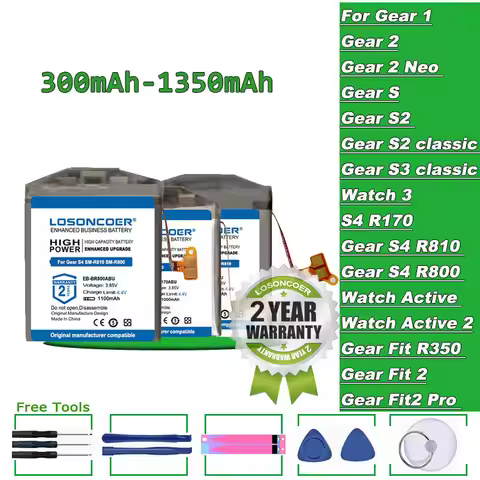 Battery For Samsung Galaxy Gear 1 2 Neo S S2 S2 Classic S3 Frontier Watch 3 45MM Gear S4 42mm 46mm A