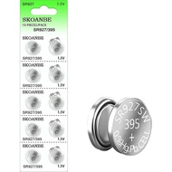 SKOANBE 10PCS LR926 SR927SW 1.5V AG7 399 395 395A LR57 Button Coin Cell Watch Battery