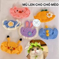 Beanie hats for dogs and cats, dog hats, cat hats, cute colorful pet wool hats, HELLOPET dog and cat