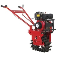 Small Power Tiller Cultivating Machine Rotary Micro Tiller Cultivator Mini Plough Tillage Machine wi