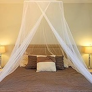 Mosquito Net, Bed Canopy Hanging Circular Curtain Netting for Single to King Size, Quick Easy Installation, Use to Cover The Baby Crib, Kid Bed, Girls Bed Or Full Size Bed