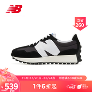 NEW BALANCE NB官方男鞋女鞋327系列低帮时尚百搭潮流拼接舒适休闲运动鞋 黑色 MS327LB1 42.5(脚长27cm)